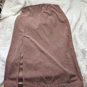 Halara brown corduroy skirt